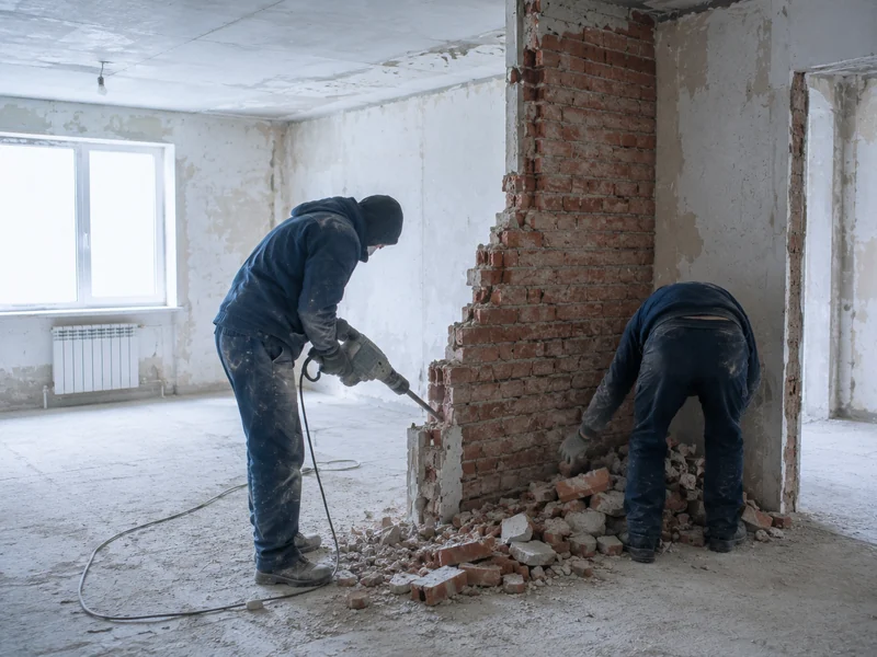 Демонтажные работы в Харькове — снос перегородки в квартире