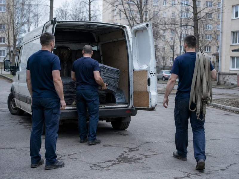 Бригада компании Грузчик за работой в Харькове